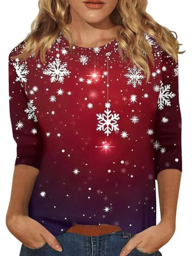 Christmas Tree Bow Print Women's Half-Sleeve T-Shirt