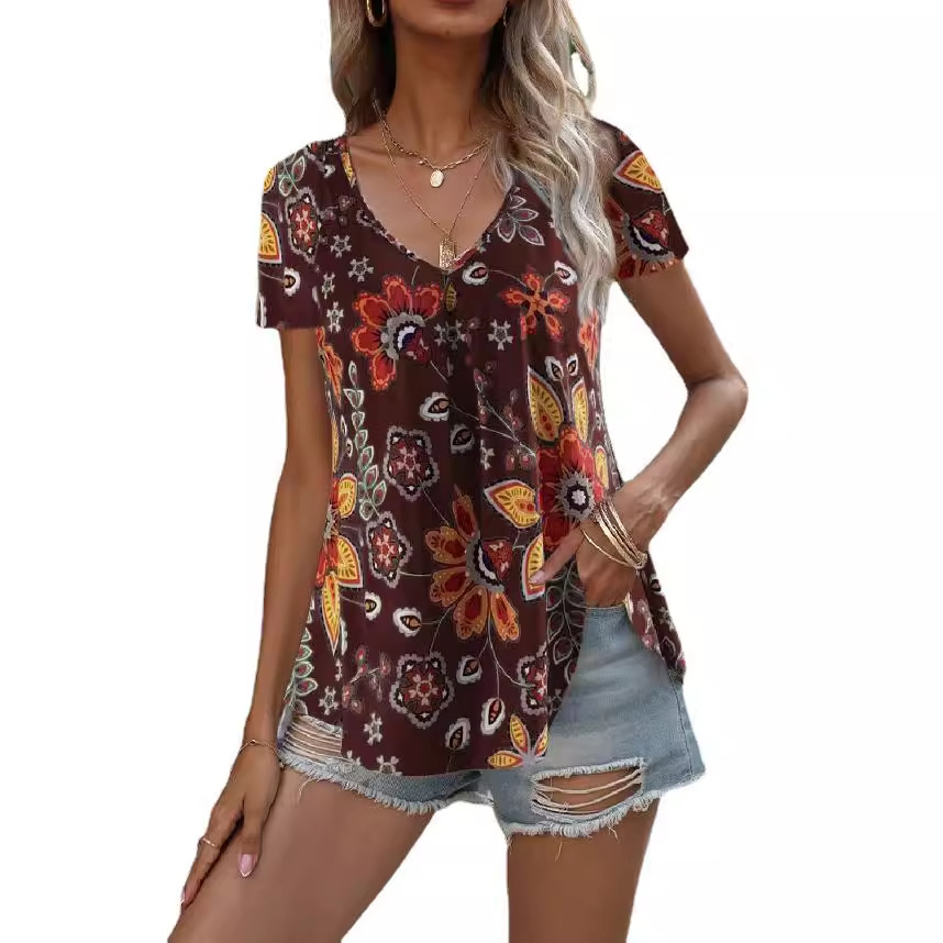 Women's V-Neck Short Sleeve T-Shirt