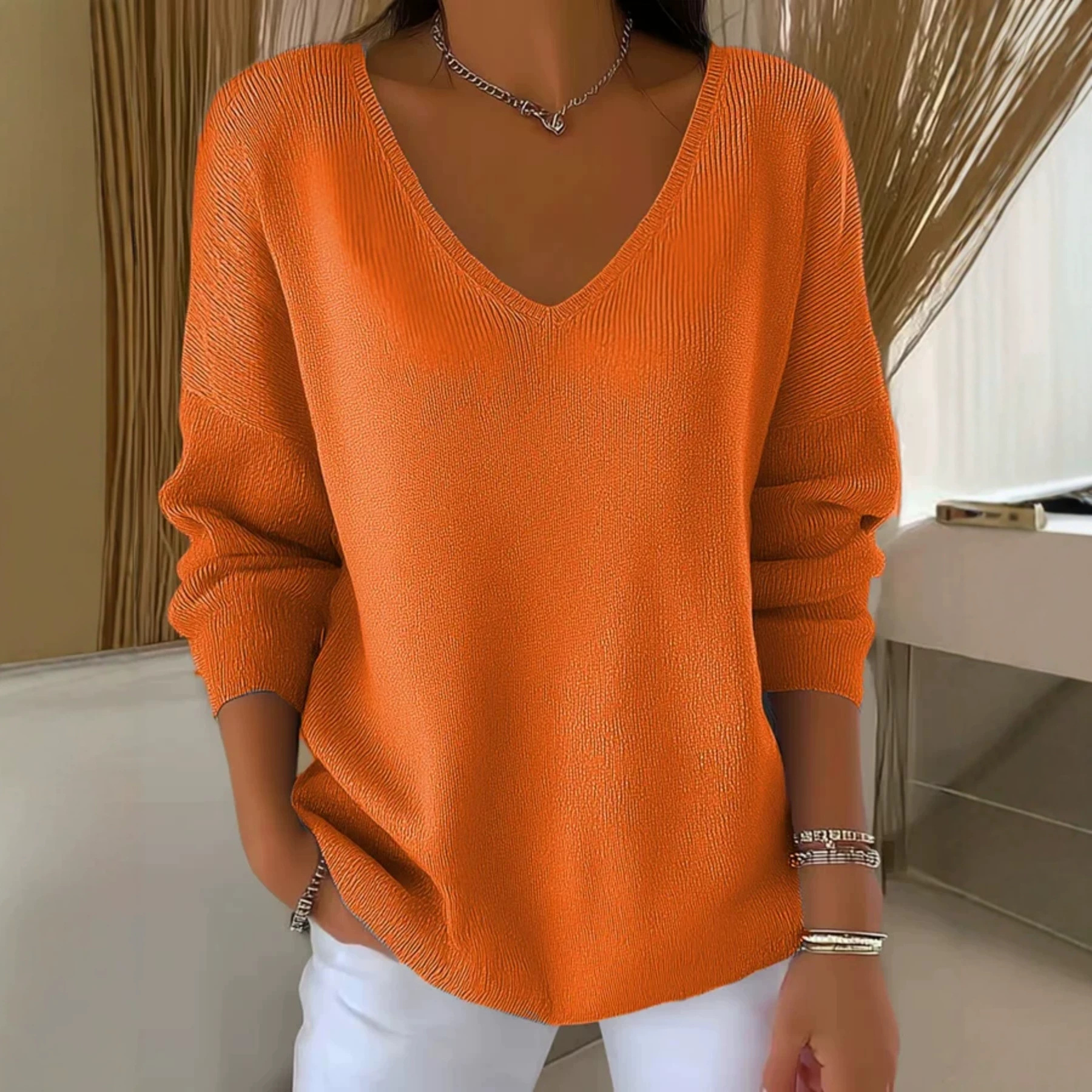 Women's Floral & Solid Print V-Neck Half-Sleeve T-Shirt