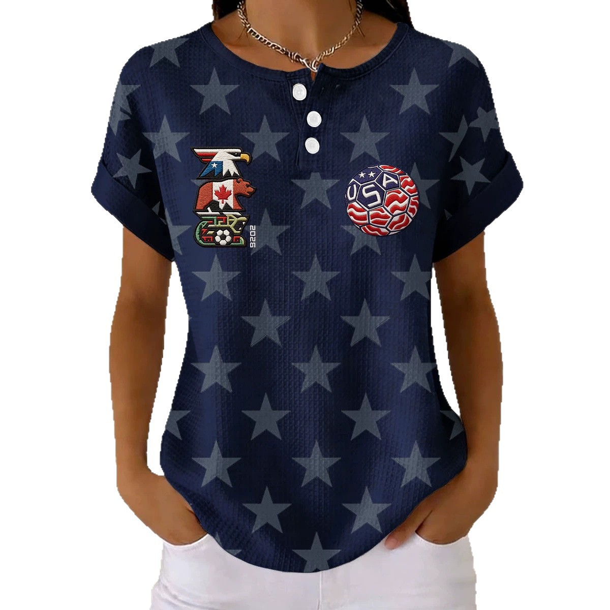 Men's Summer Eagle Graphic Short Sleeve Button-Up Shirt