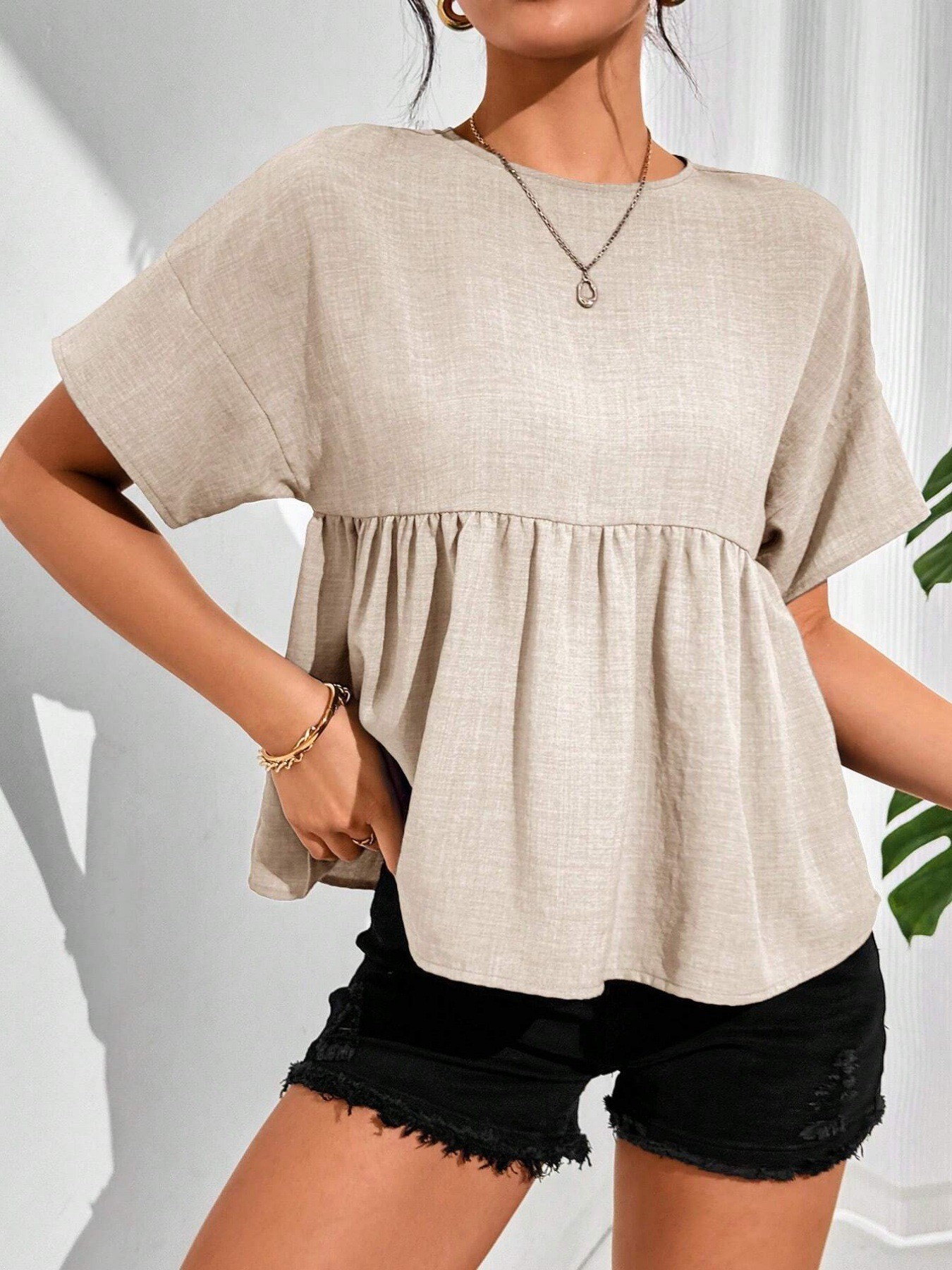 Women's Crewneck Short Sleeve Loose Casual T-Shirt