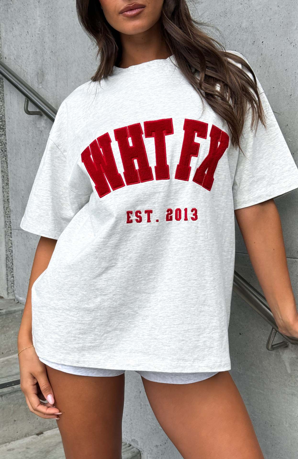 WHTFX Graphic Print Loose Crewneck T-Shirt