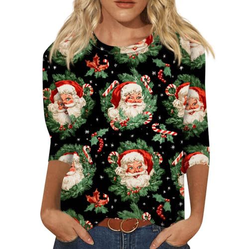 Christmas Tree Bow Print Women's Half-Sleeve T-Shirt