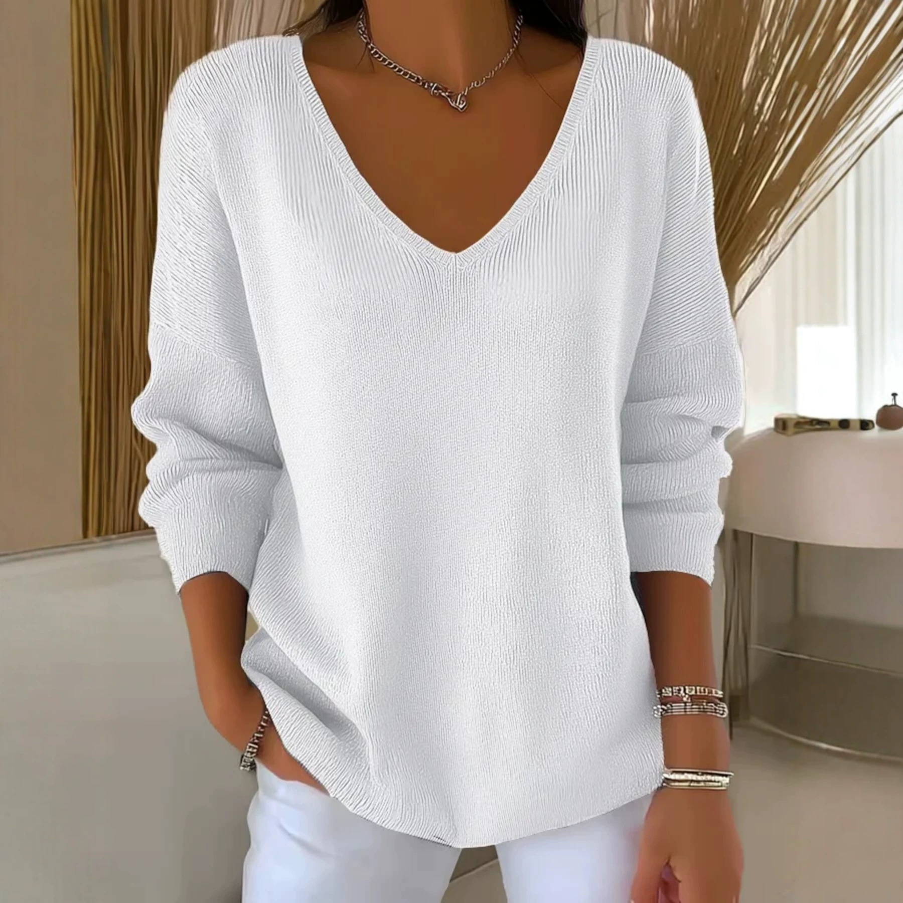 Women's Floral & Solid Print V-Neck Half-Sleeve T-Shirt