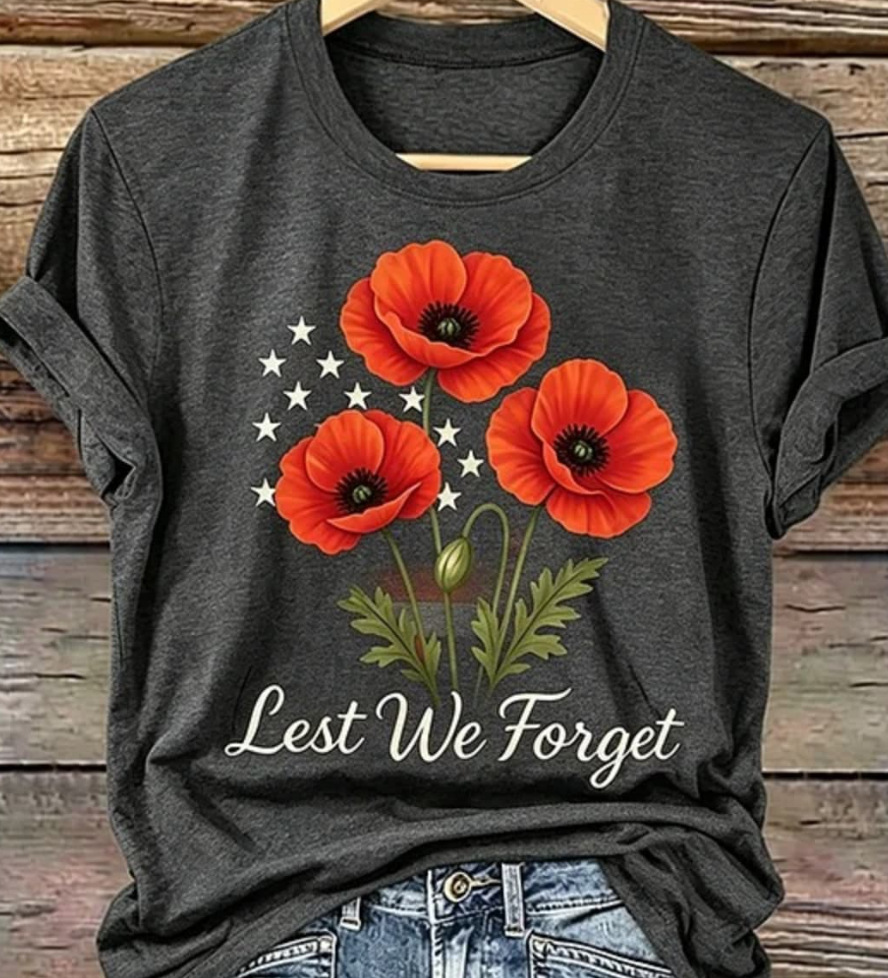 Eagle American Flag Cross Print Crewneck Short Sleeve T-Shirt