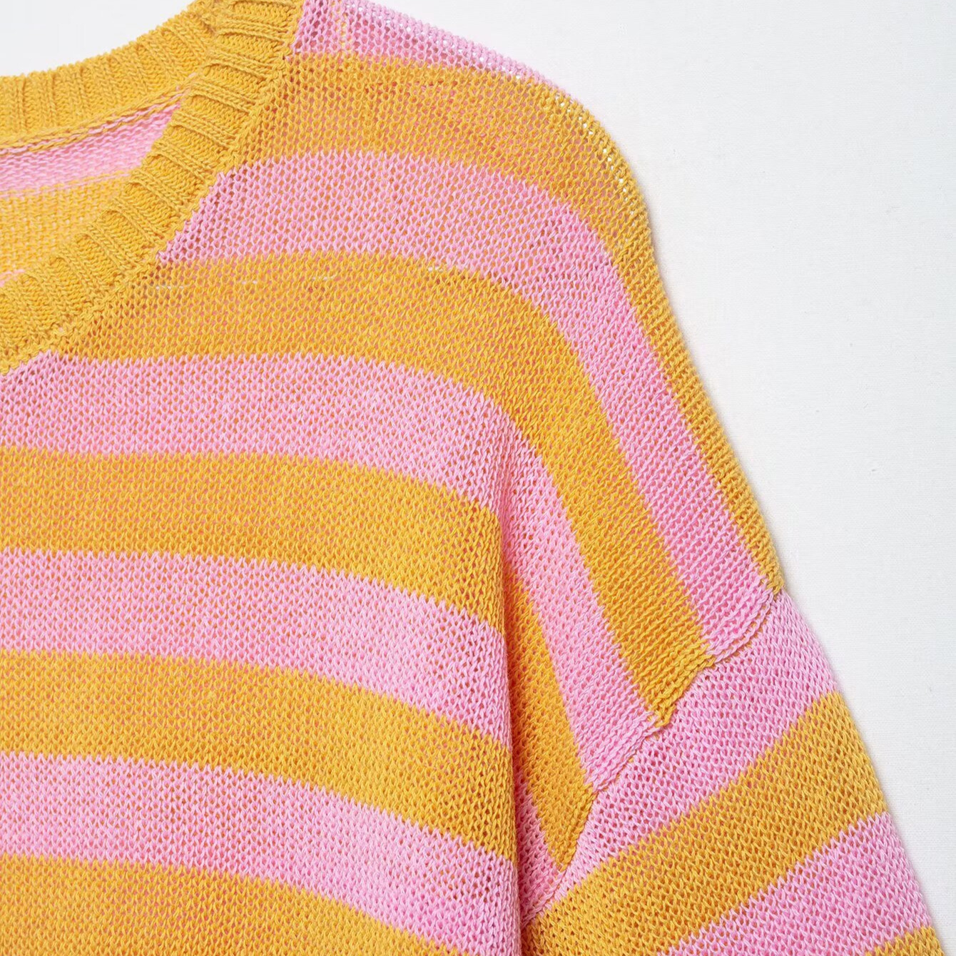 Women's Loose Layered Cut Knit Short Sleeve Top