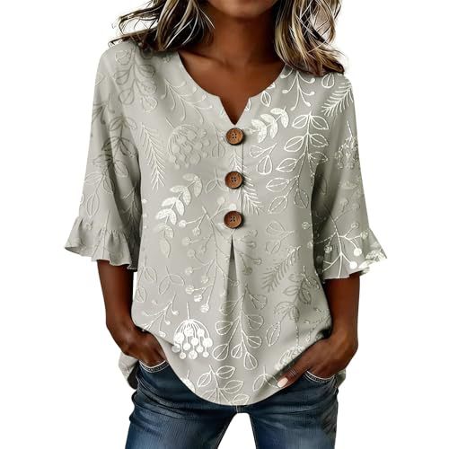 Plaid & Floral Print Short Sleeve Button-Up Top