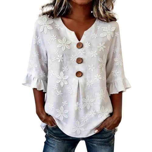 Plaid & Floral Print Short Sleeve Button-Up Top