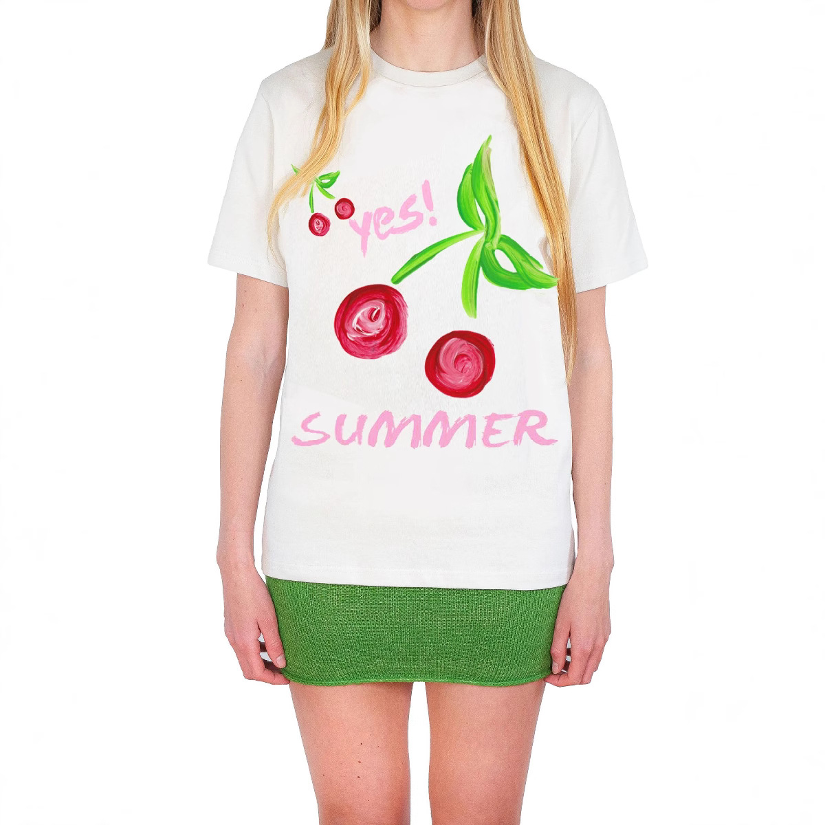 Casual Print Crewneck Short-Sleeve T-Shirt