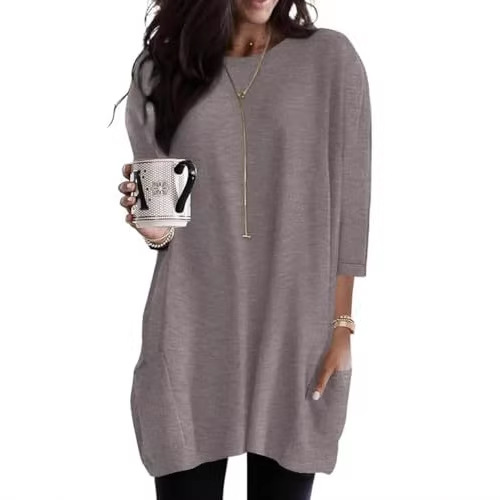 Women's Minimalist Printed Long Sleeve Top