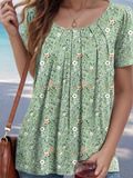 Floral Print Short Sleeve Women's T-Shirt