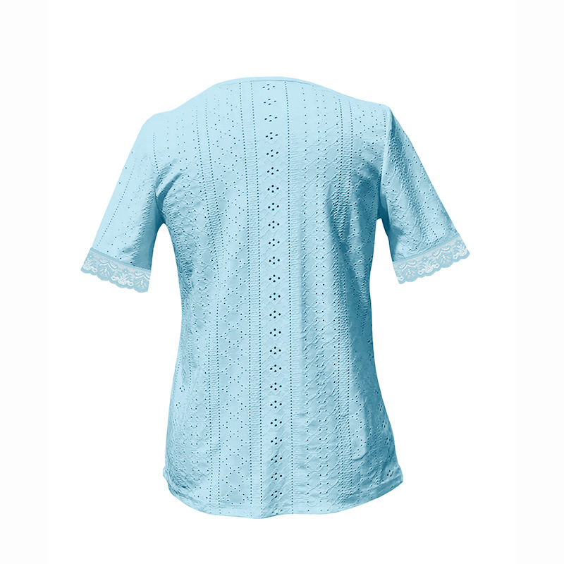 Women's Loose Fit Solid Square Neck Short Sleeve Top