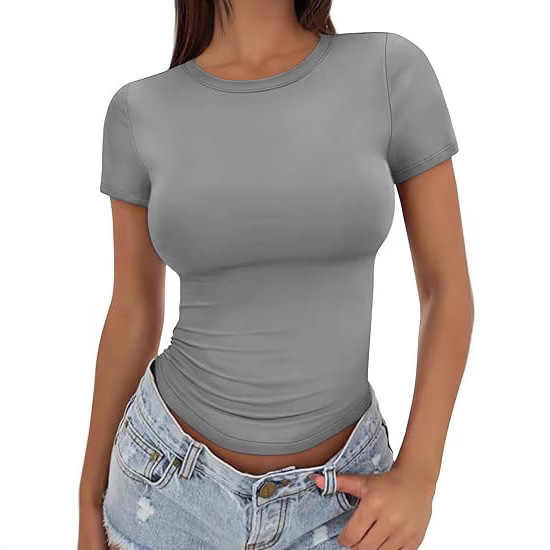 Women's Slim Fit Crewneck Short Sleeve T-Shirt