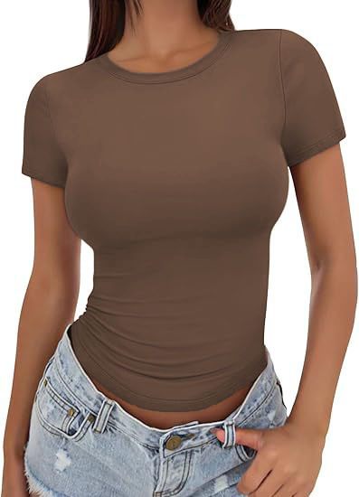 Women's Slim Fit Crewneck Short Sleeve T-Shirt