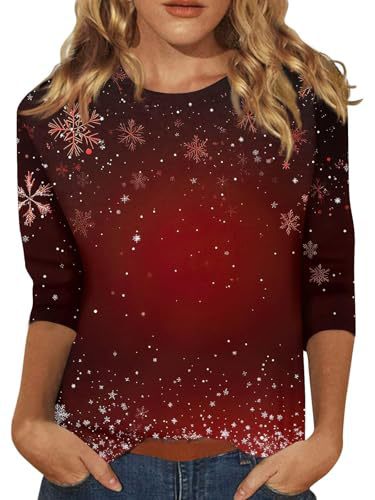 Christmas Tree Bow Print Women's Half-Sleeve T-Shirt