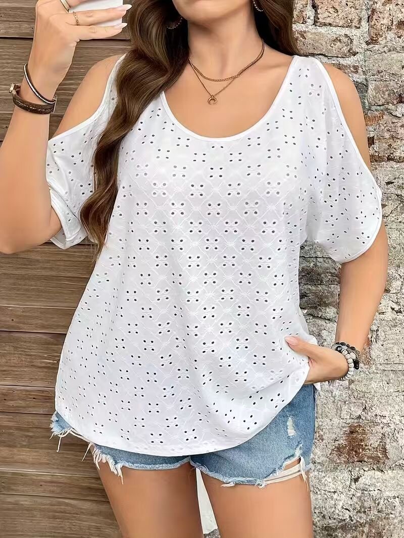 Women's Round Neck Hollow Out Casual Tank Top