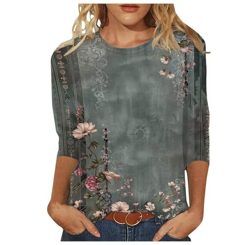 Women's Summer Ruffle Floral Print Short Sleeve T-Shirt