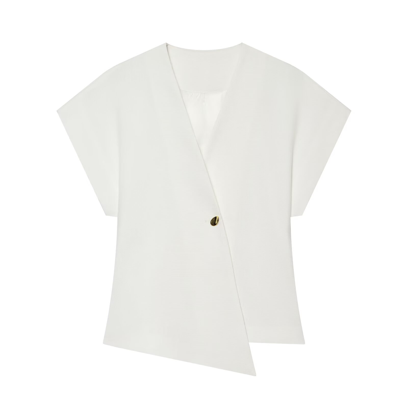 Women's Slim Fit One-Button Short Sleeve Blazer