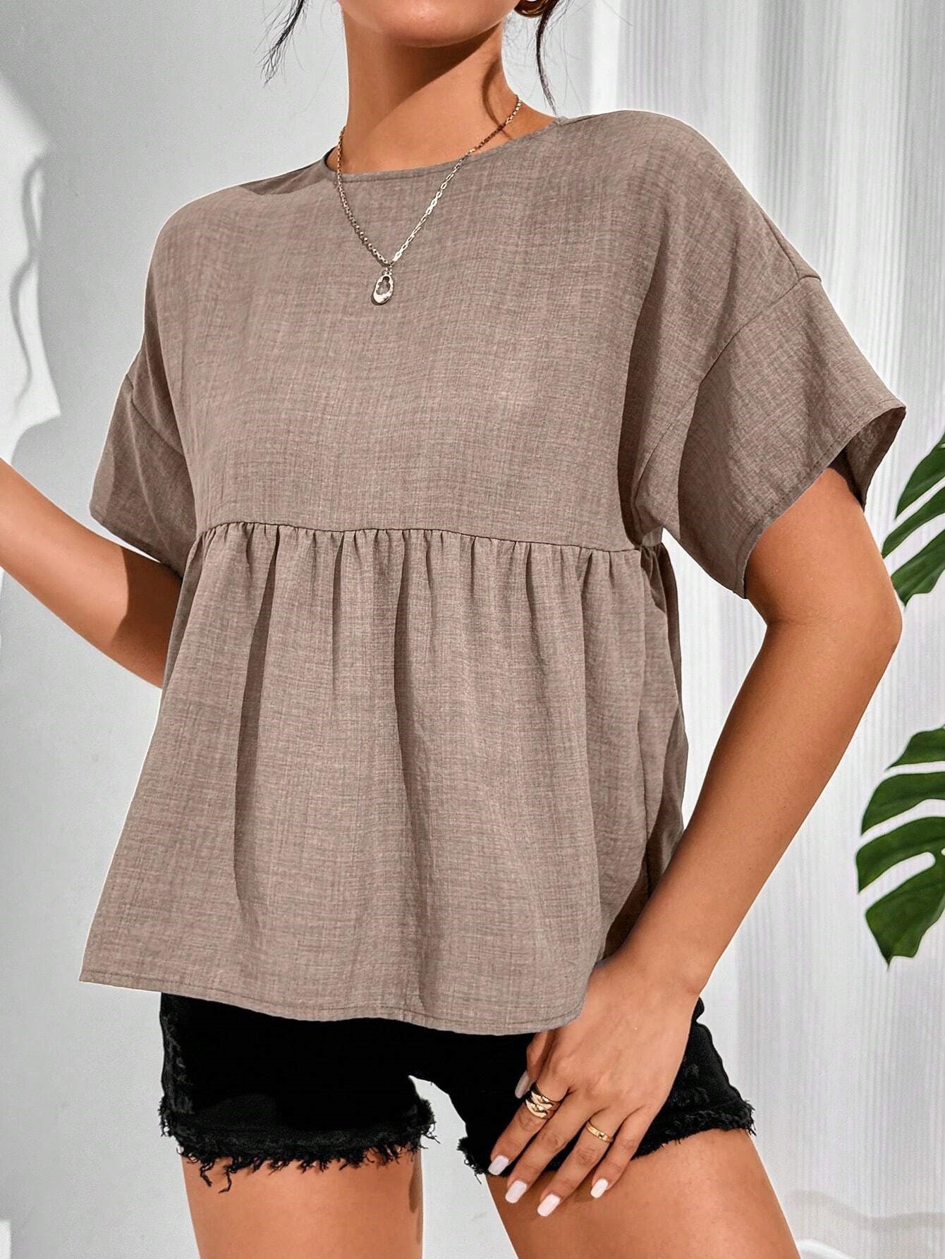Women's Crewneck Short Sleeve Loose Casual T-Shirt