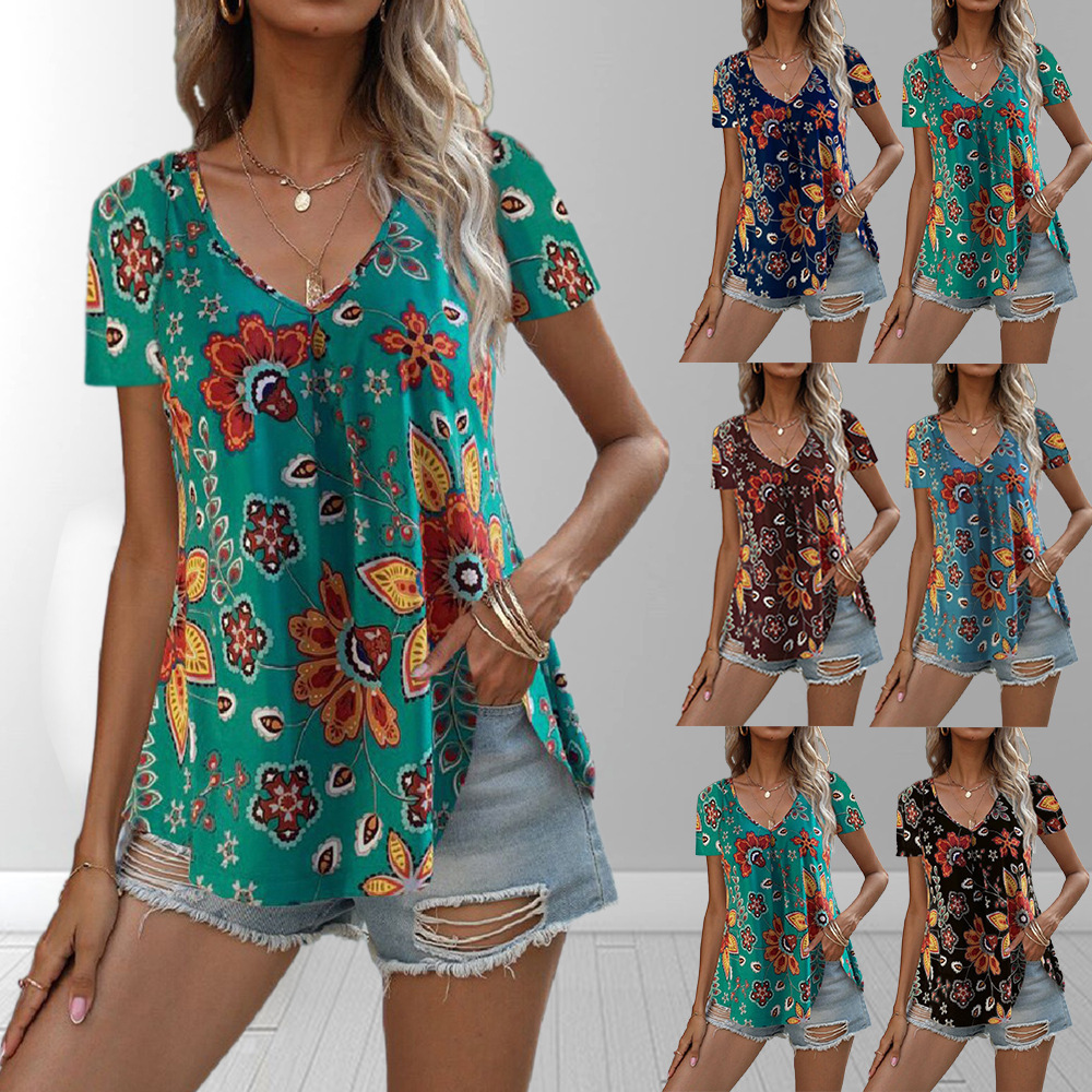 Women's V-Neck Short Sleeve T-Shirt