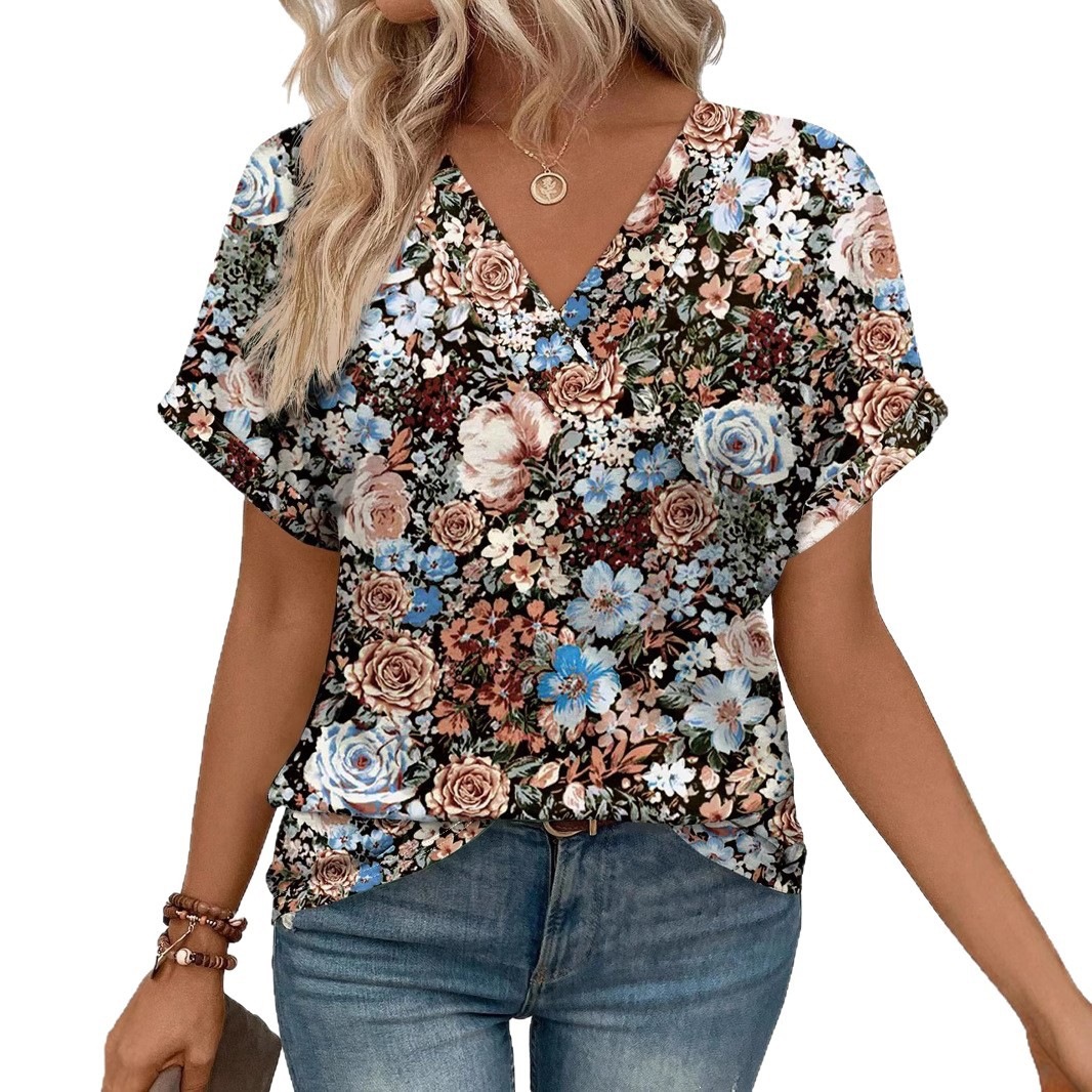 Women's Striped Short-Sleeve Crewneck T-Shirt