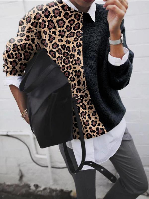 Floral Print Loose Long Sleeve Top