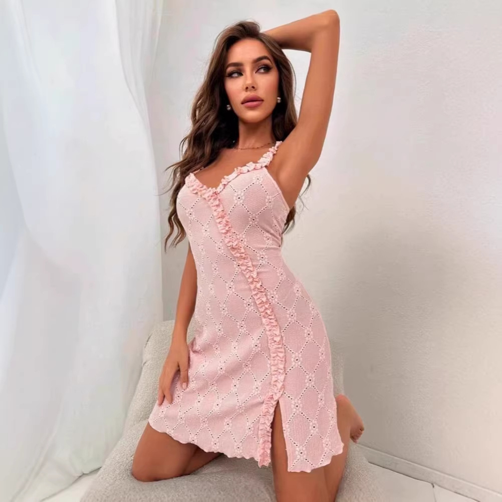 Women's V-Neck Sleeveless Bodycon Mini Dress