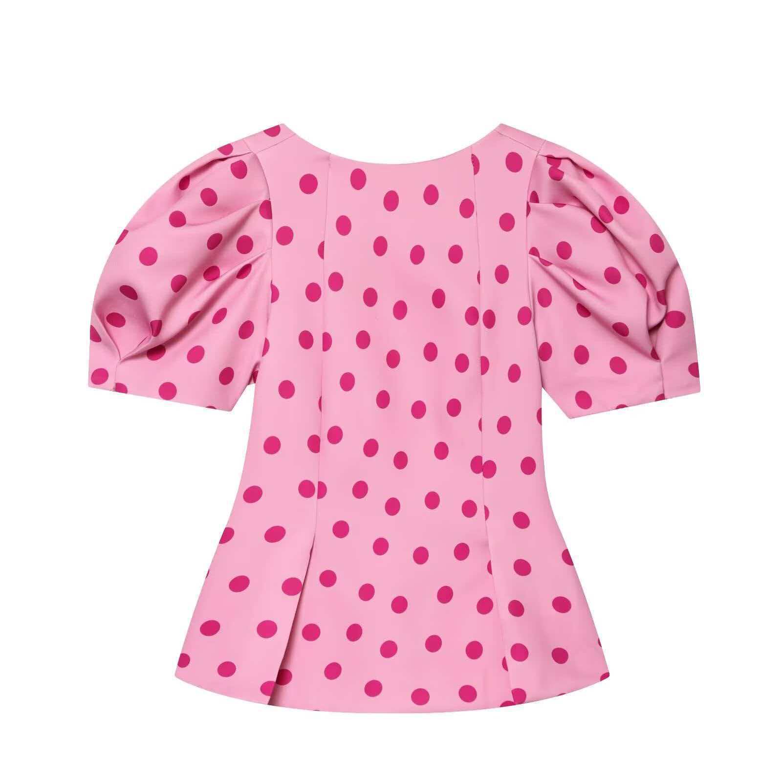 Women's Puff Sleeve Slim Fit Short Sleeve Top