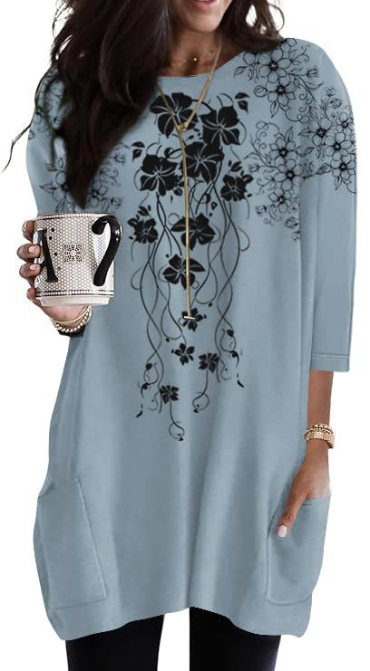 Women's Minimalist Printed Long Sleeve Top