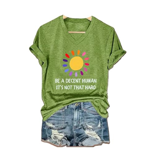 TEXAS Letter Print V-Neck Short Sleeve Women's T-Shirt