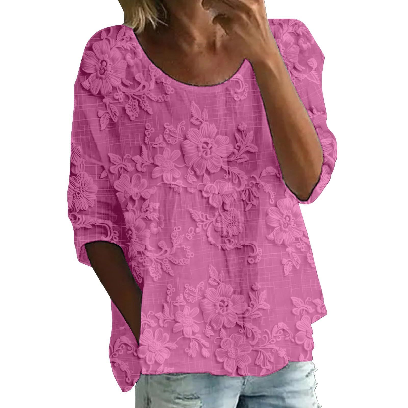 Summer Solid Print Round Neck Half-Sleeve Top