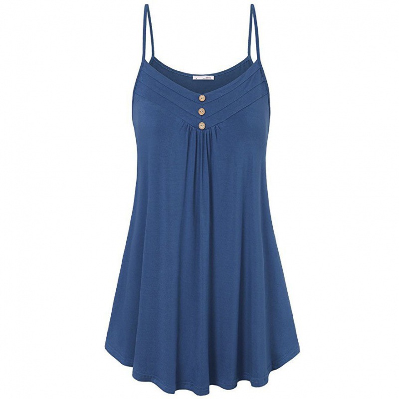 Wish Amazon AliExpress Hot-Selling Women's Clothing 2023 Summer Loose Sexy V-Neck Cami Top Plus Size
