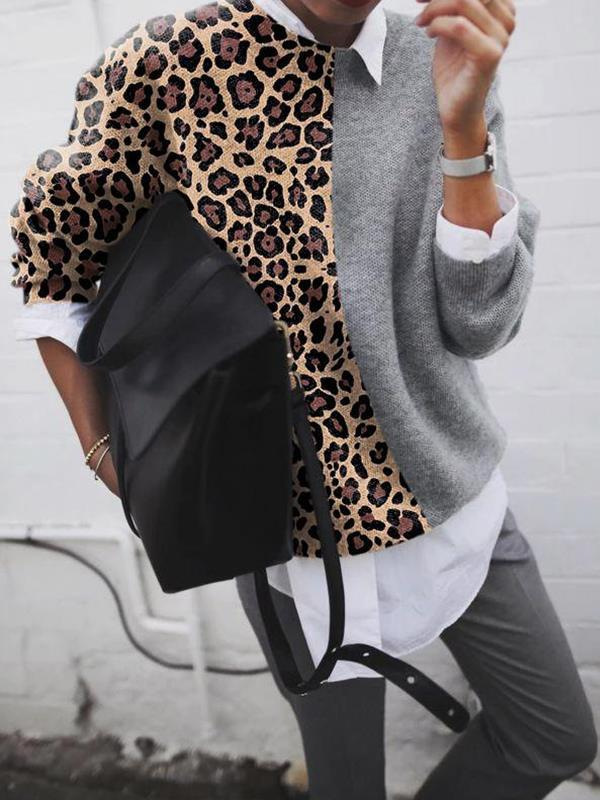 Floral Print Loose Long Sleeve Top