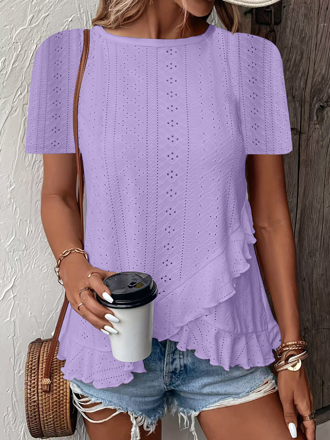 Women's Palace Lock Print Short Sleeve Crew Neck T-Shirt