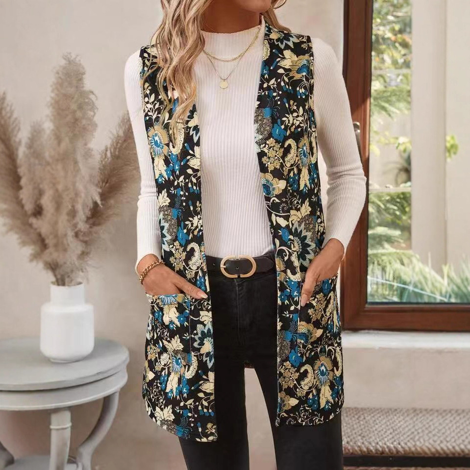 Women's Floral Print Casual Jacket
