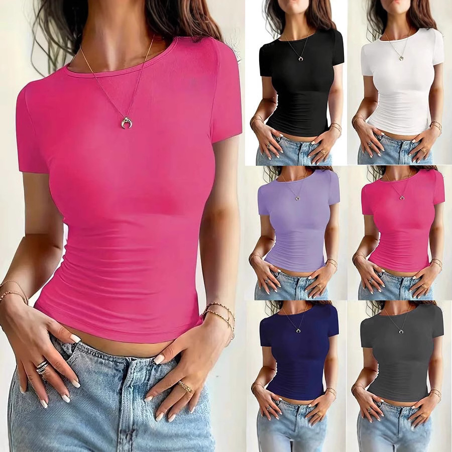 Women's Slim Fit Crewneck Short Sleeve T-Shirt