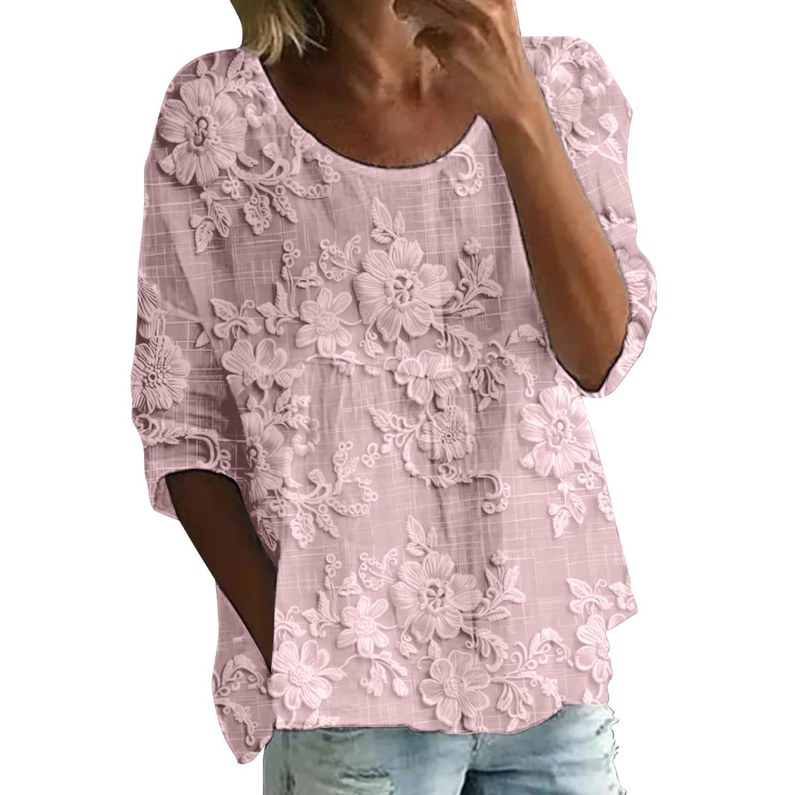 Summer Solid Print Round Neck Half-Sleeve Top