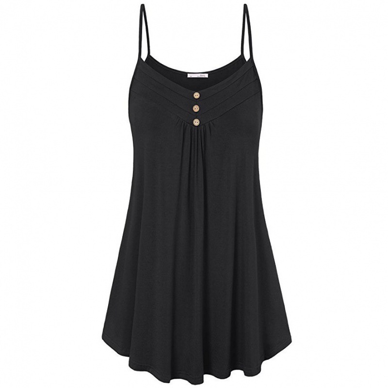 Wish Amazon AliExpress Hot-Selling Women's Clothing 2023 Summer Loose Sexy V-Neck Cami Top Plus Size