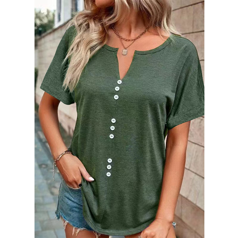 Women's Soft V-Neck Short Sleeve Plus Size T-Shirt