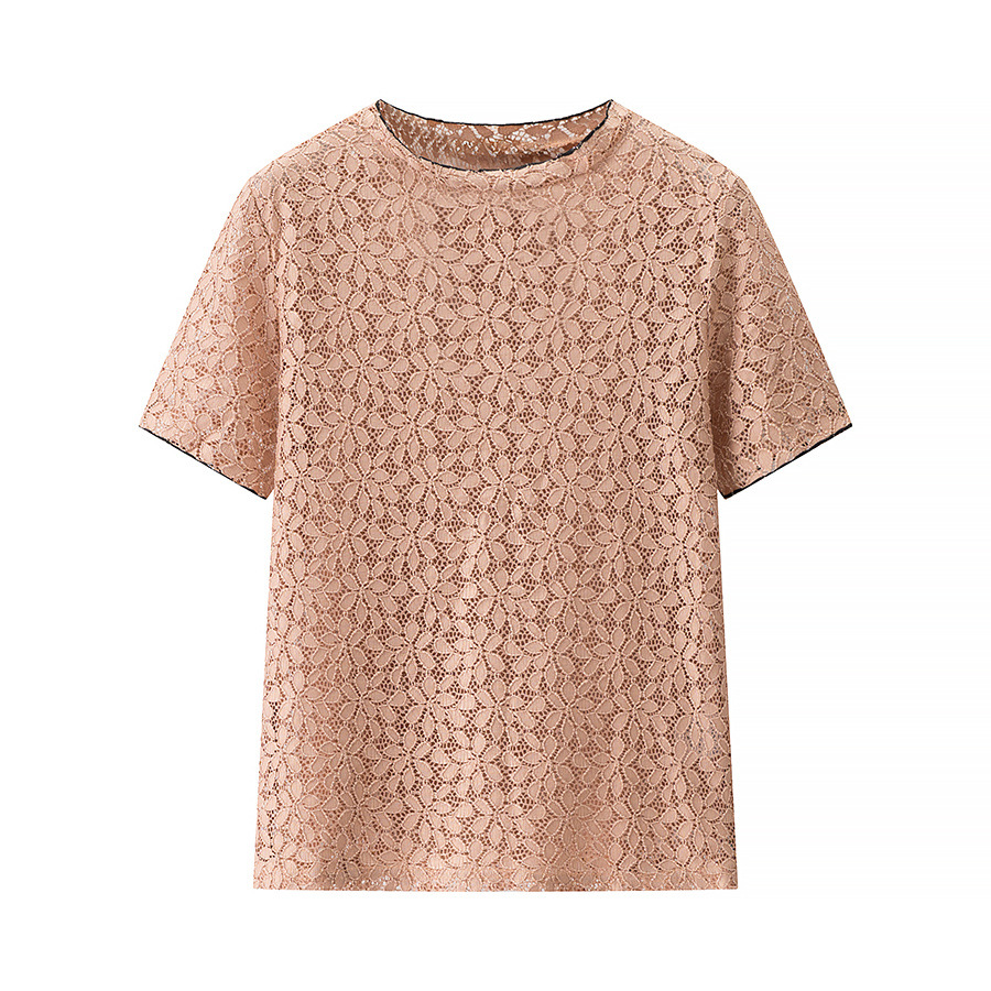 Women's Simple Hollow-Out Short-Sleeve Cardigan