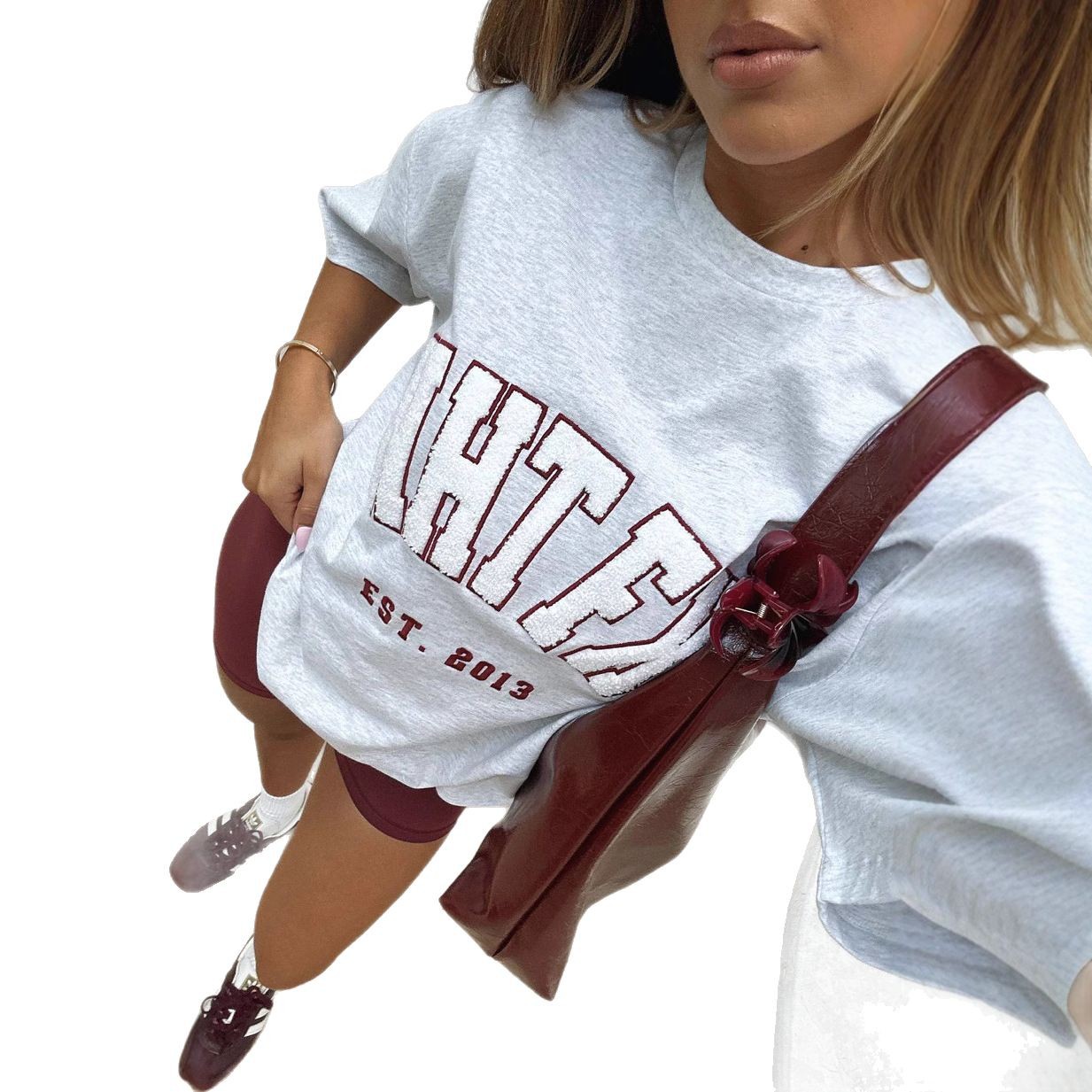 WHTFX Graphic Print Loose Crewneck T-Shirt