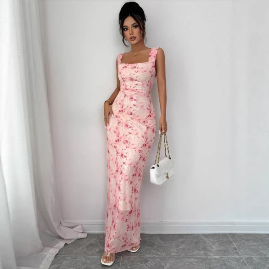 Slim-Fit Floral Print Dress