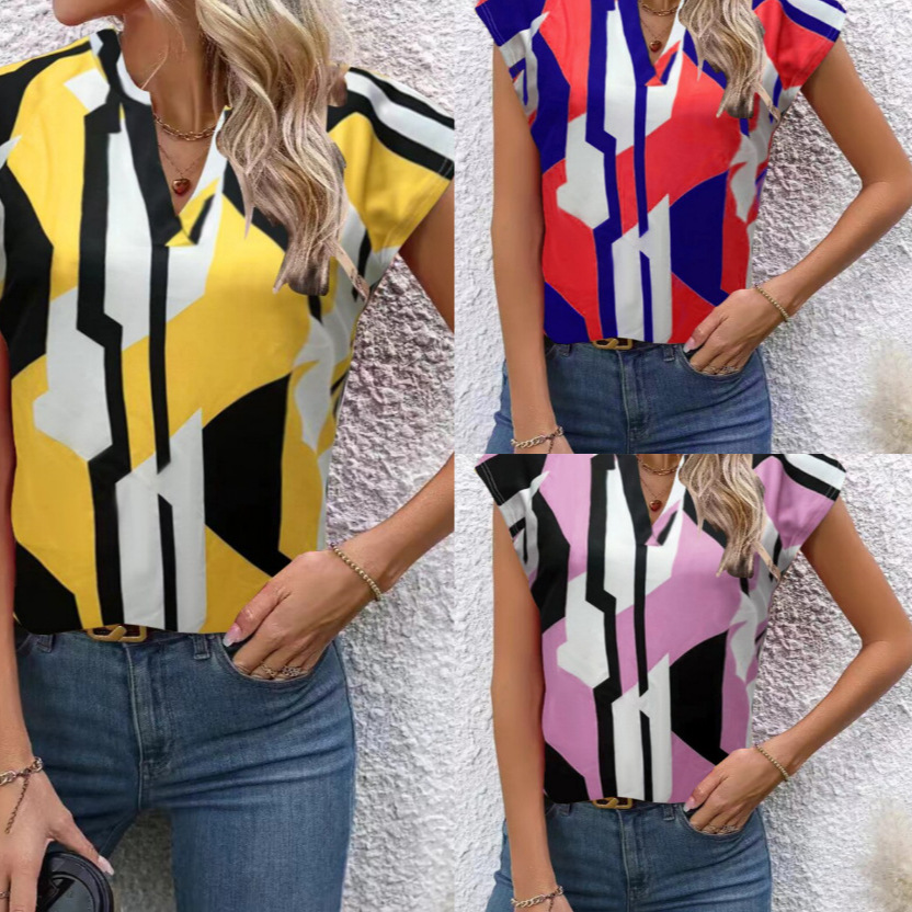 V-Neck Print T-Shirt for Women