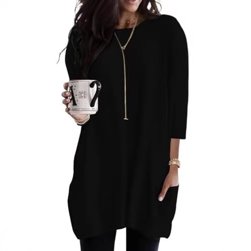 Women's Minimalist Printed Long Sleeve Top