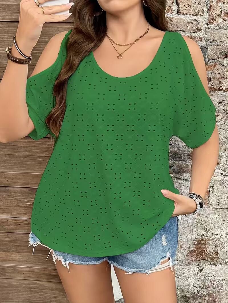 Women's Round Neck Hollow Out Casual Tank Top