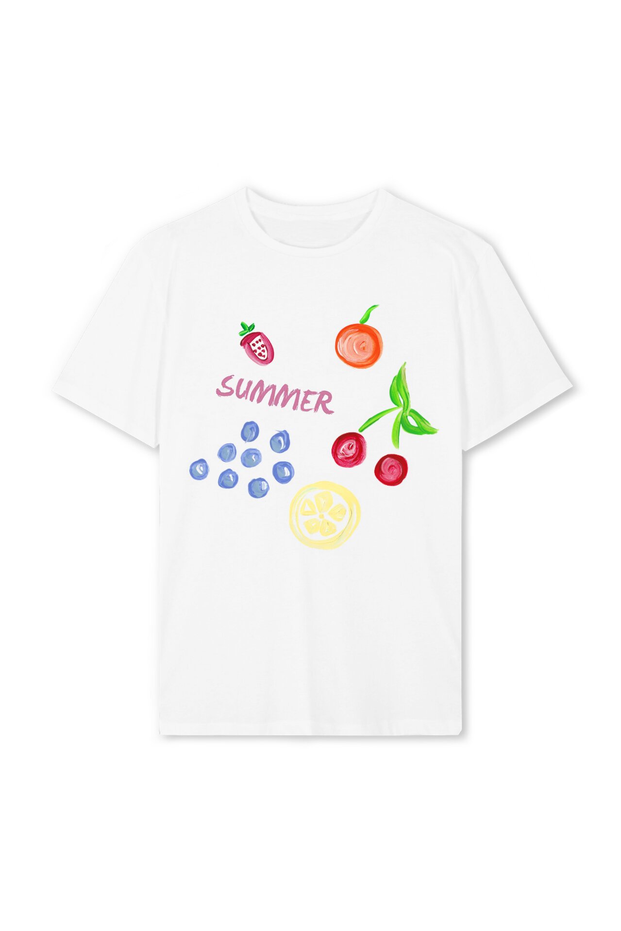 Casual Print Crewneck Short-Sleeve T-Shirt