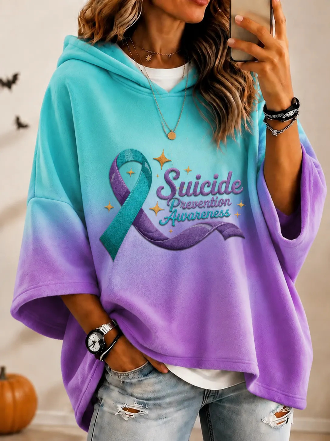 US 250th Anniversary 3D Print Long-Sleeve Hooded T-Shirt