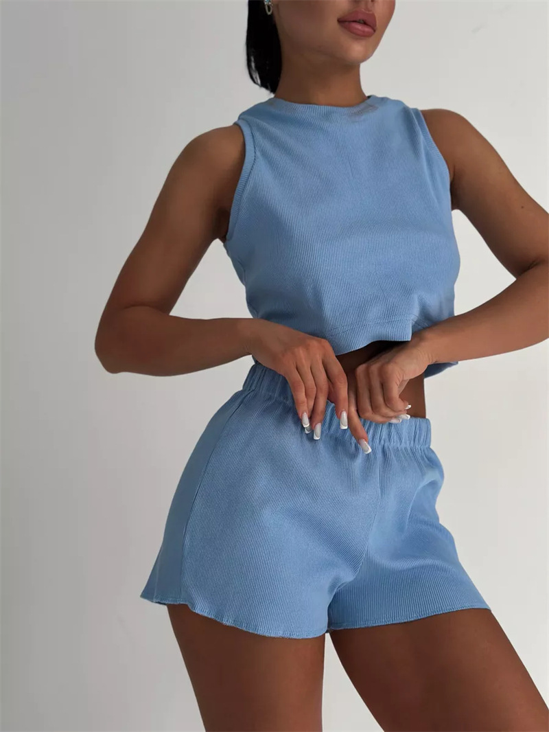 Women's Casual Loungewear Tank Top and Shorts Set