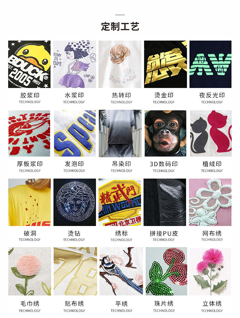 Knit T-Shirt Custom Sample OEM Graphic Processing