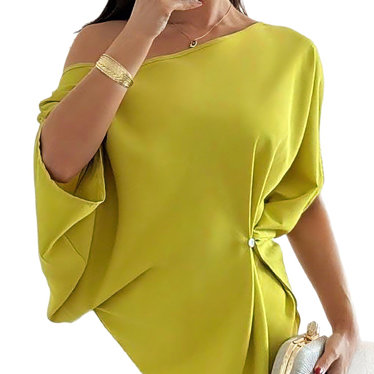 Women's Casual Button-Front Short Sleeve Top